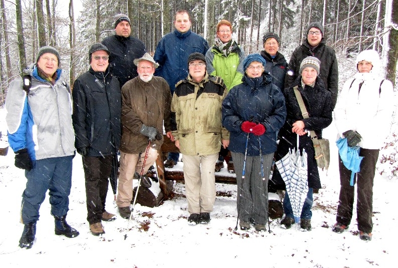 Gruppenfoto Winterwanderung 2011